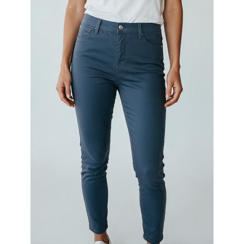 Curve Appeal Minimalist Jegging Slate Blue High Rise Skinny Pants Size 14/32 NWT
